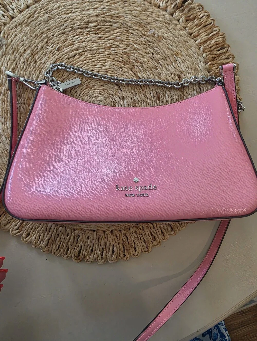 Kate Spade Margot Textured Leather Pink Crossbody - Picture 11 of 11